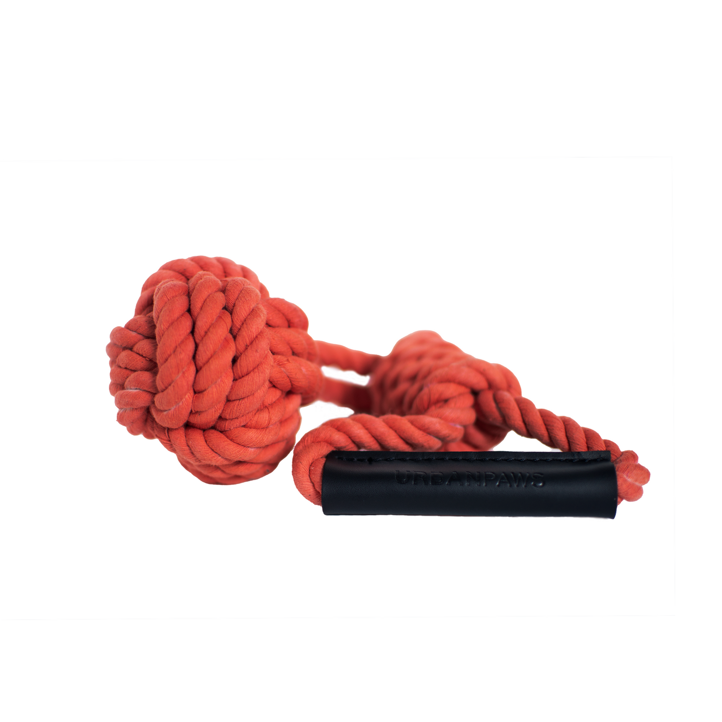Ball And Handle Rope Toy - Coral - Dog Toys