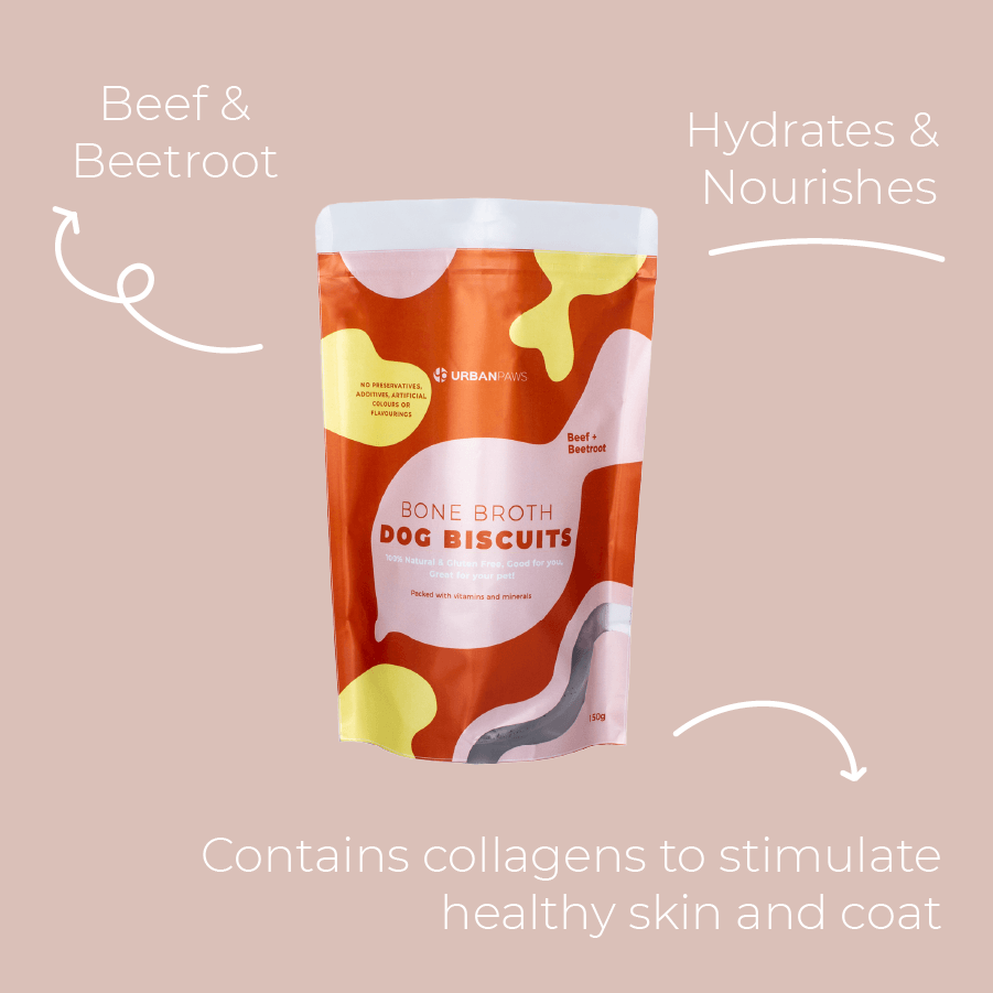 Bone Broth Biscuits - Beef And Beetroot - Dog Treats - Urbanpaws