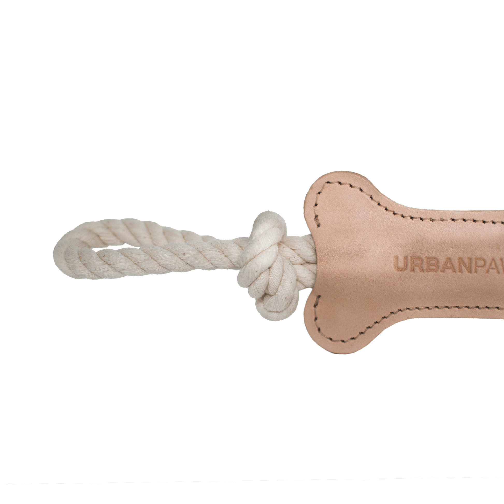 Leather Bone And Rope Toy - Dog Toys - Urbanpaws
