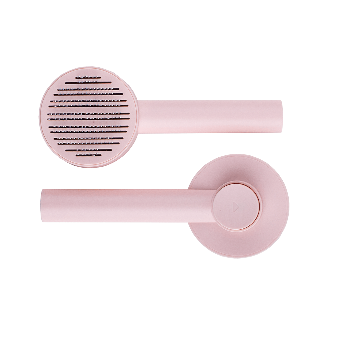 Self Cleaning Slicker Brush Pink - Dog Brush - Urbanpaws